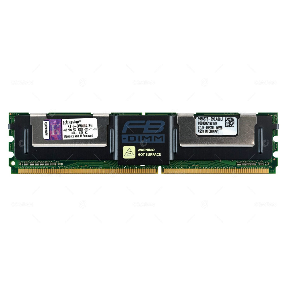 KTH-XW667L-8G KINGSTON DDR2 SDRAM 4GB 2RX4 PC2-5300 667MHZ CL5